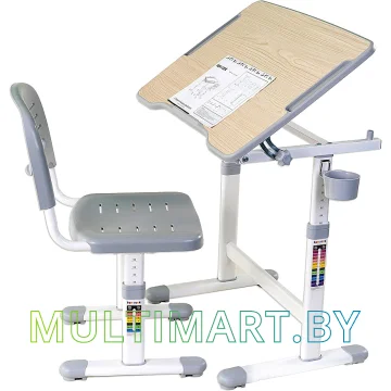 Стол-парта + стул Fun Desk Piccolino II GREY